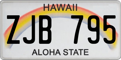 HI license plate ZJB795