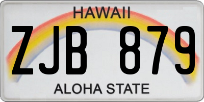 HI license plate ZJB879