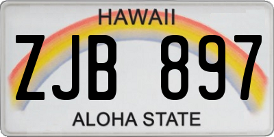 HI license plate ZJB897