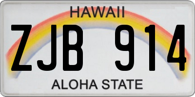 HI license plate ZJB914