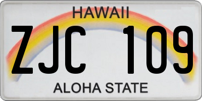 HI license plate ZJC109