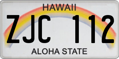 HI license plate ZJC112