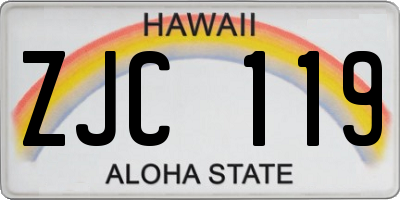 HI license plate ZJC119
