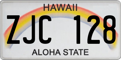 HI license plate ZJC128