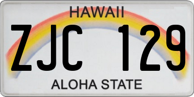 HI license plate ZJC129