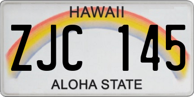 HI license plate ZJC145