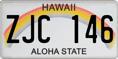 HI license plate ZJC146
