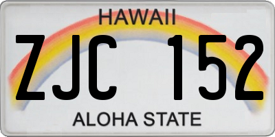 HI license plate ZJC152