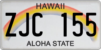 HI license plate ZJC155