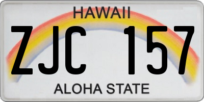 HI license plate ZJC157