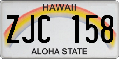 HI license plate ZJC158
