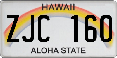 HI license plate ZJC160