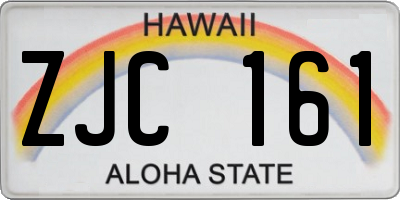 HI license plate ZJC161