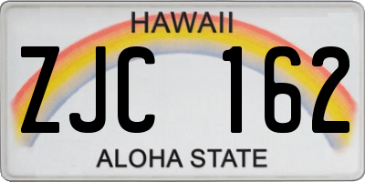 HI license plate ZJC162