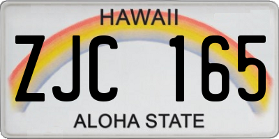 HI license plate ZJC165