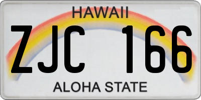 HI license plate ZJC166