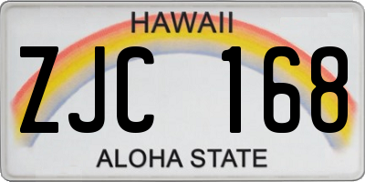 HI license plate ZJC168