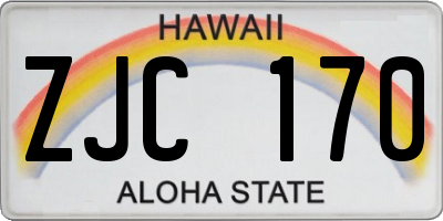 HI license plate ZJC170