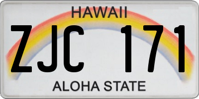 HI license plate ZJC171