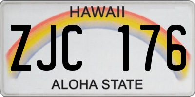 HI license plate ZJC176