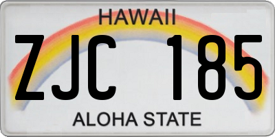HI license plate ZJC185