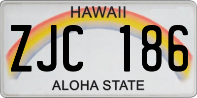 HI license plate ZJC186