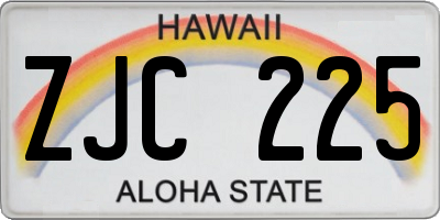 HI license plate ZJC225