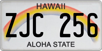 HI license plate ZJC256