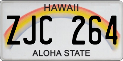 HI license plate ZJC264
