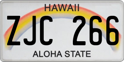 HI license plate ZJC266
