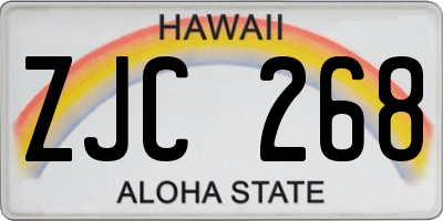 HI license plate ZJC268