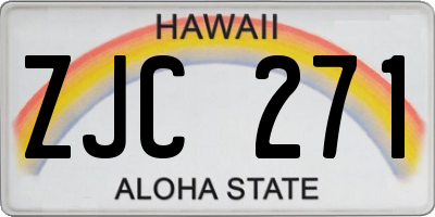 HI license plate ZJC271
