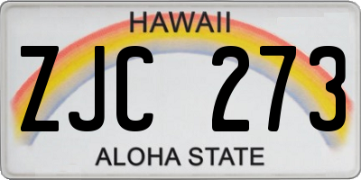 HI license plate ZJC273