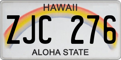 HI license plate ZJC276