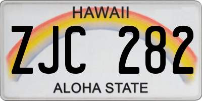 HI license plate ZJC282