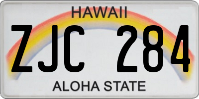 HI license plate ZJC284