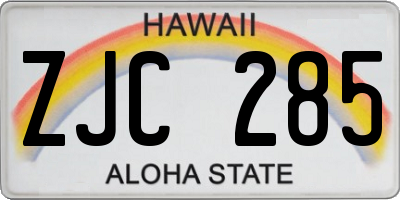 HI license plate ZJC285