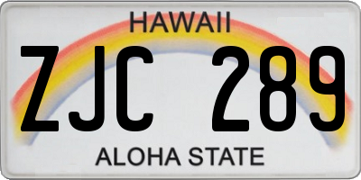 HI license plate ZJC289