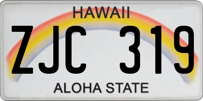 HI license plate ZJC319