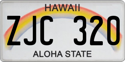 HI license plate ZJC320