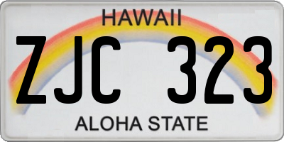 HI license plate ZJC323