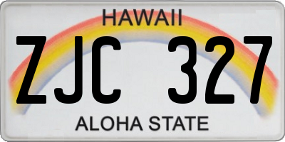 HI license plate ZJC327