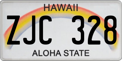 HI license plate ZJC328