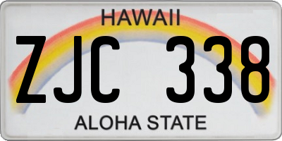 HI license plate ZJC338