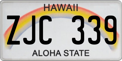 HI license plate ZJC339