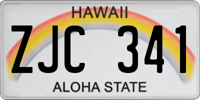 HI license plate ZJC341