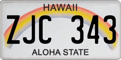 HI license plate ZJC343