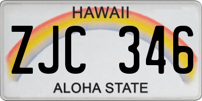 HI license plate ZJC346