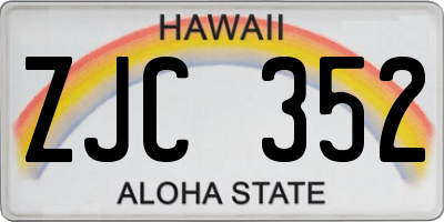 HI license plate ZJC352