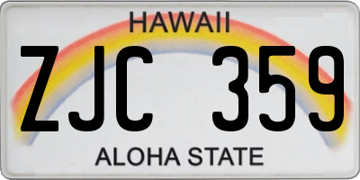 HI license plate ZJC359